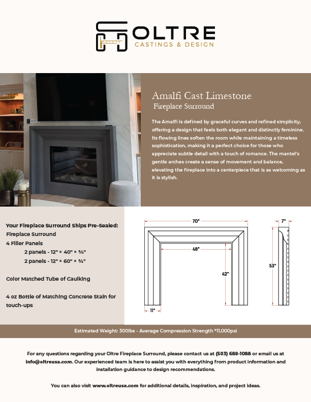 Amalfi Cast Limestone Surround