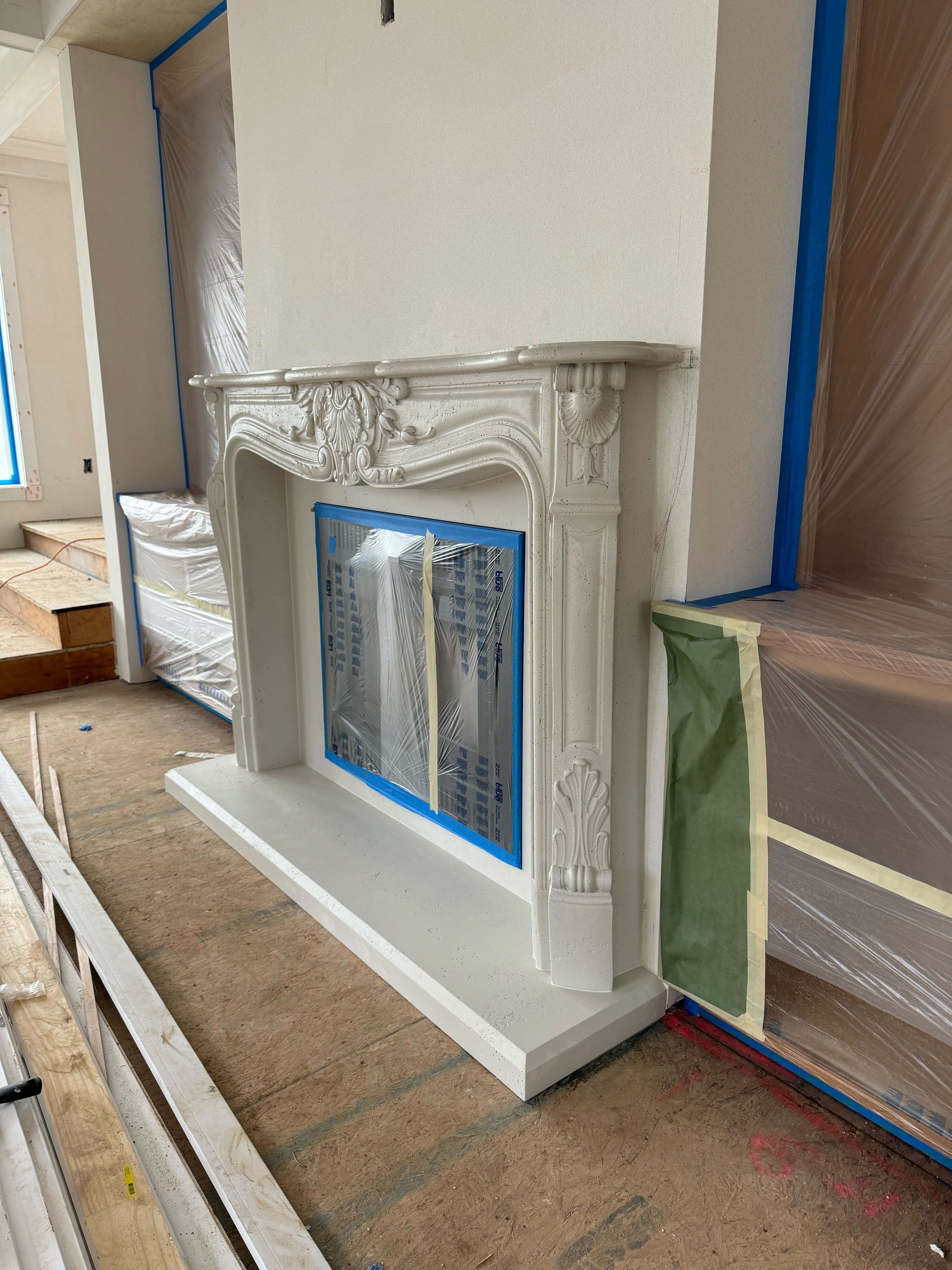 Louis XV Cast Limestone Surround