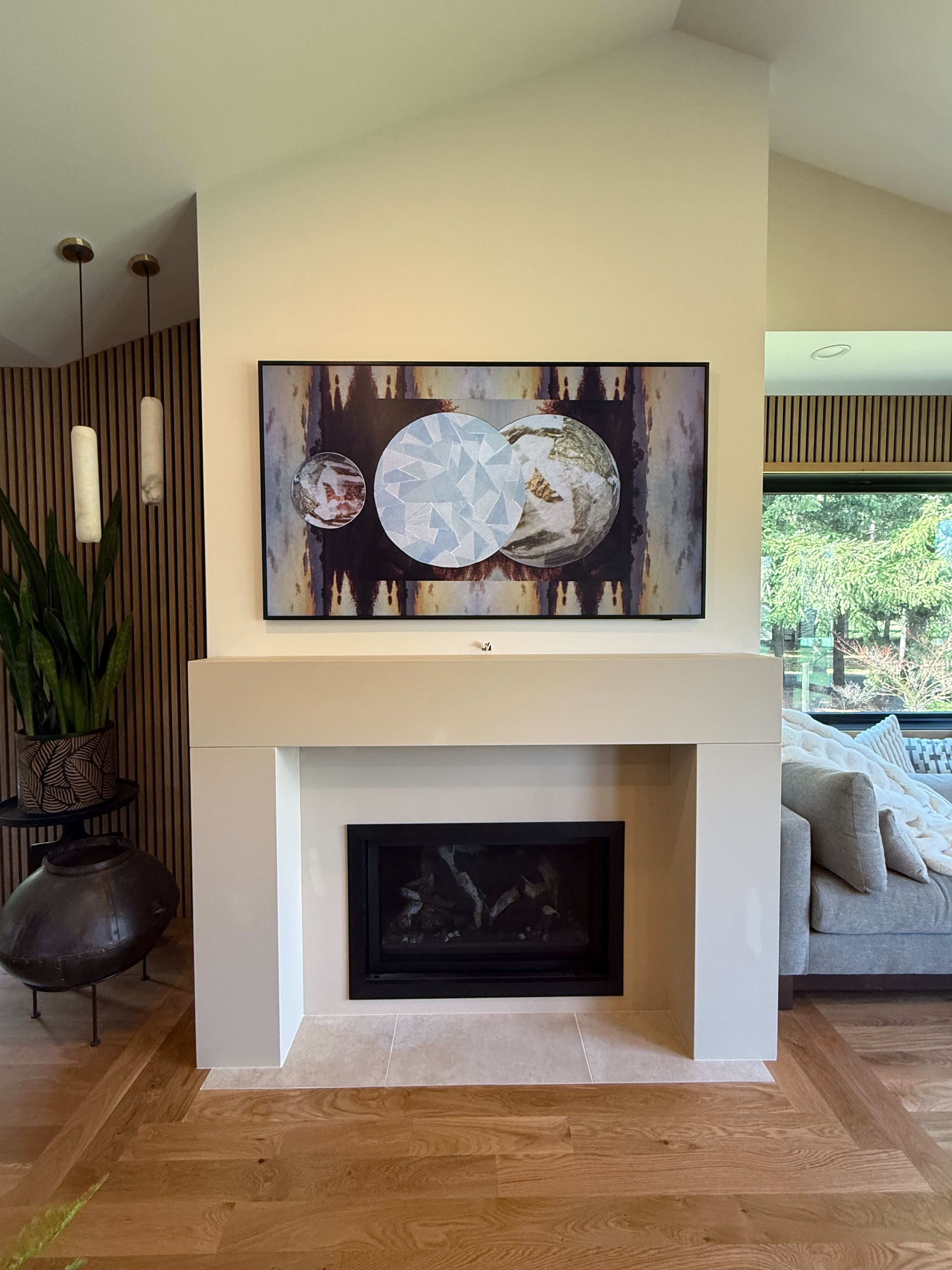 Trento Cast Limestone Fireplace
