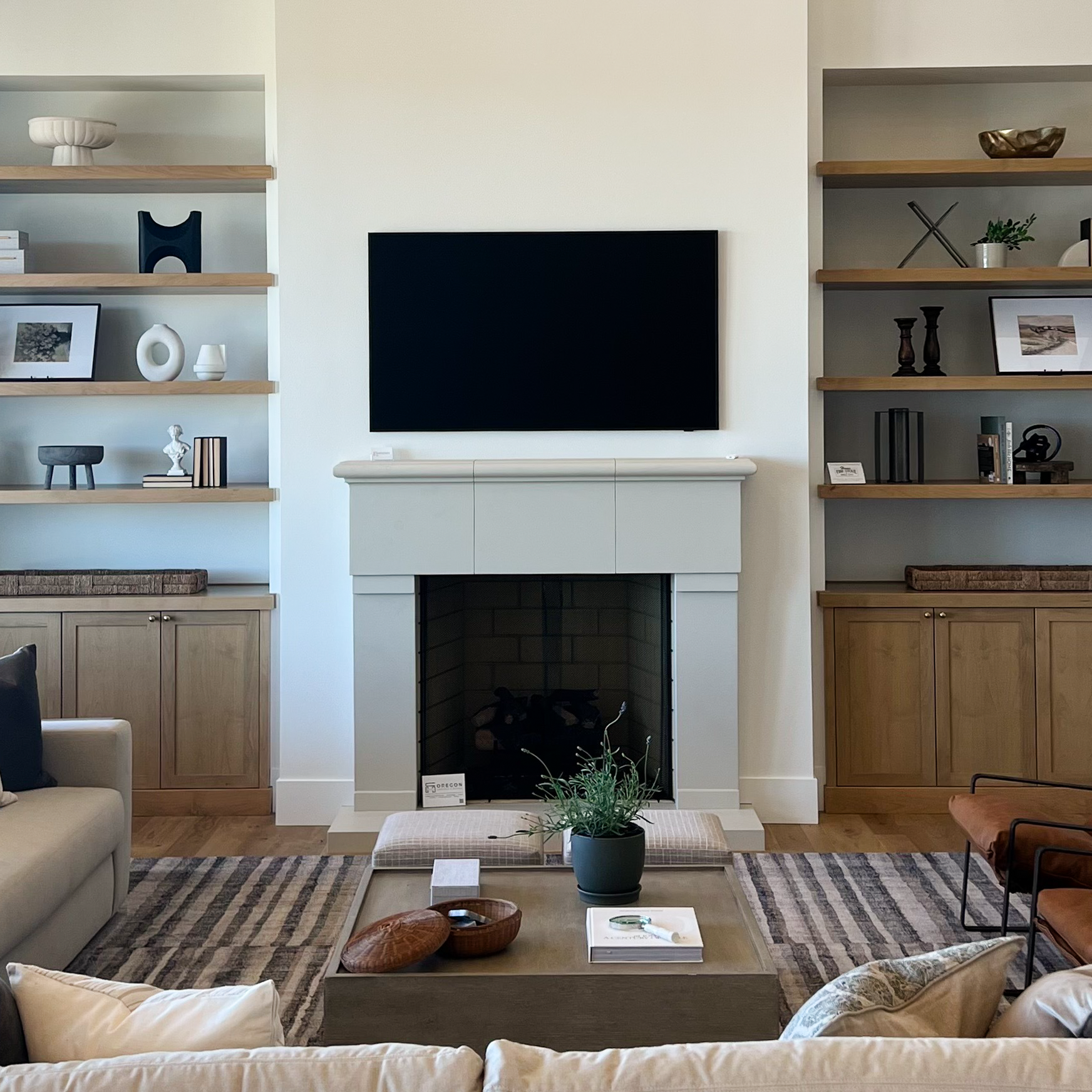 Meduri Cast Limestone Fireplace