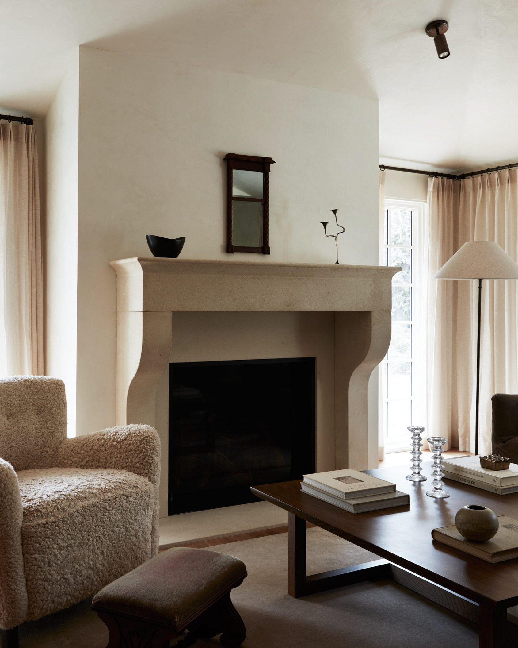Merano Cast Limestone Fireplace