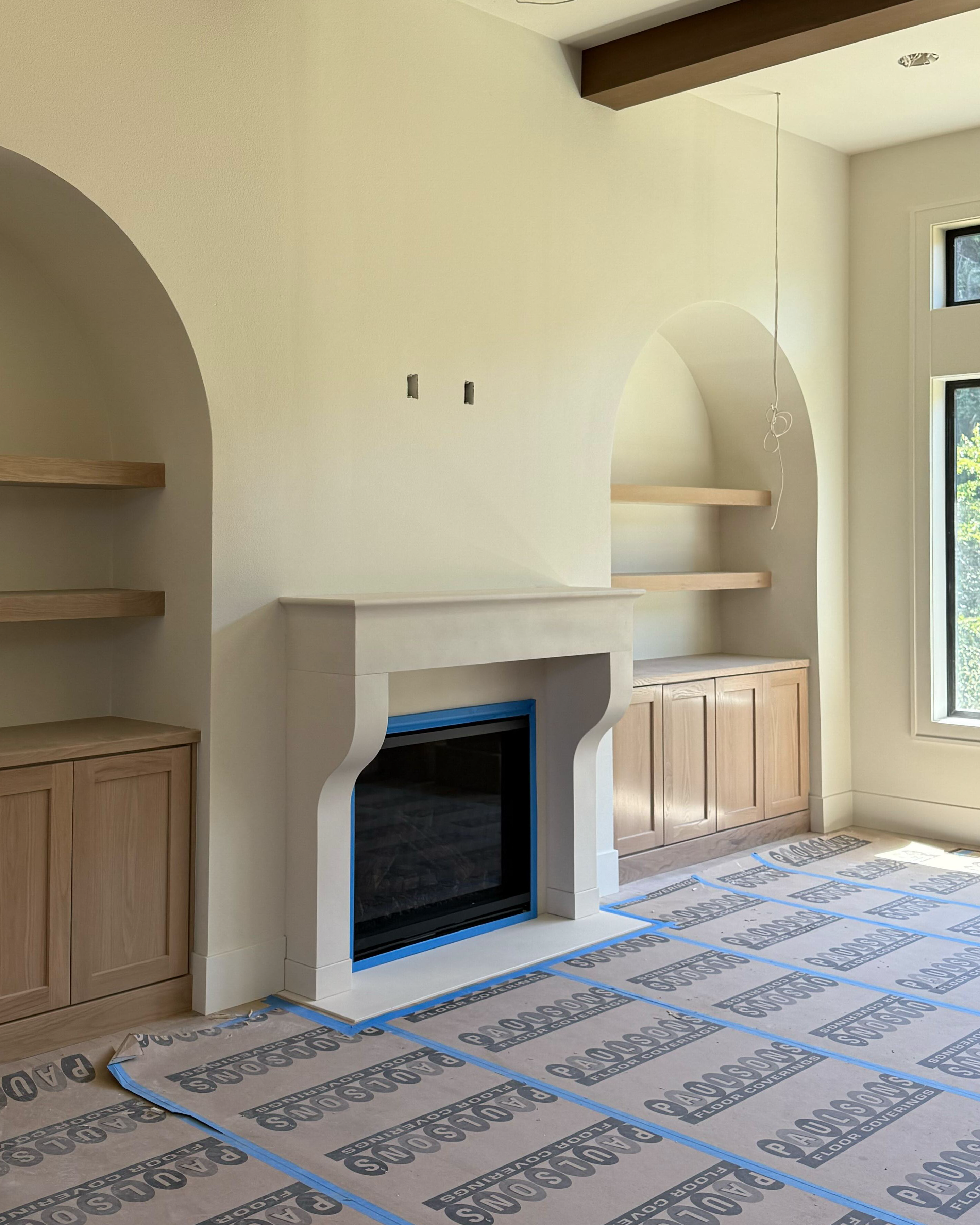 Merano Cast Limestone Fireplace