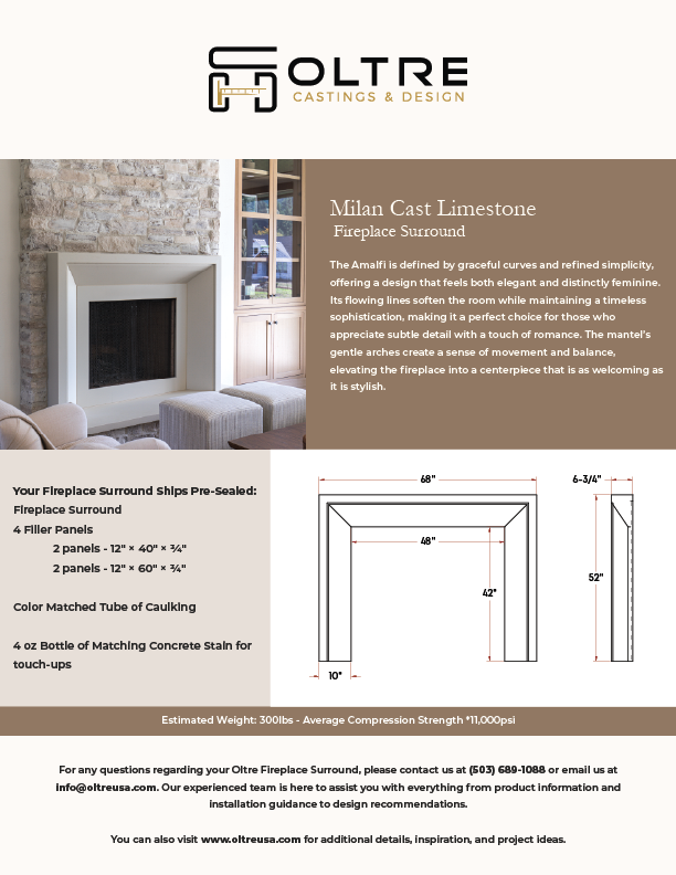 Milan Cast Limestone Surround
