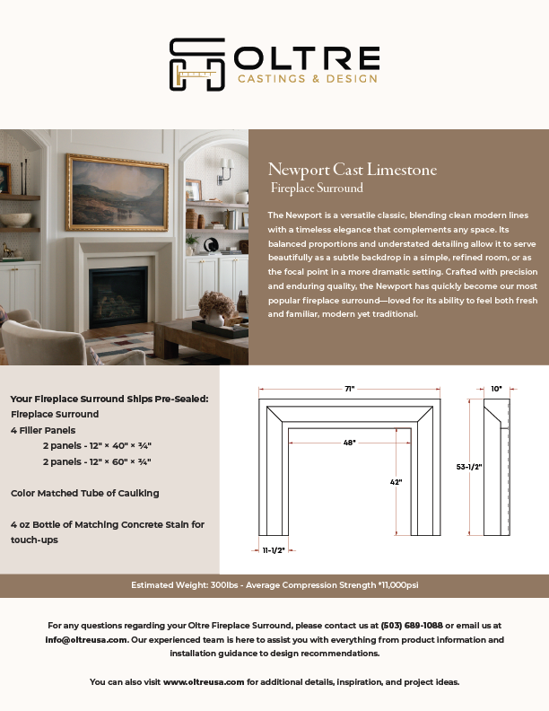 Newport Cast Limestone Surround