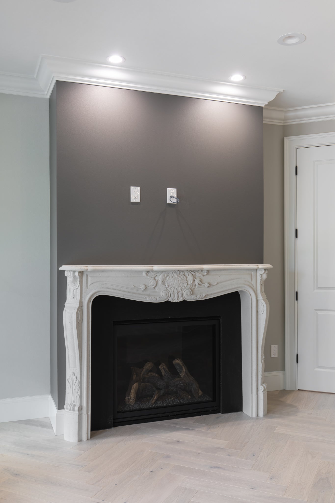 Louis XV Cast Limestone Surround