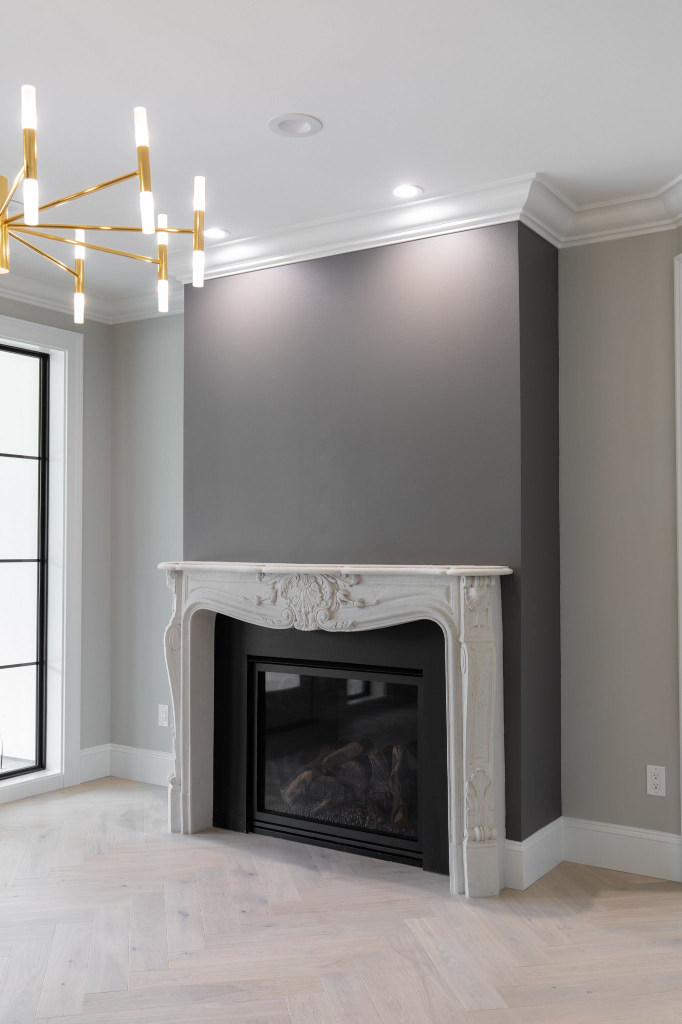 Louis XV Cast Limestone Surround