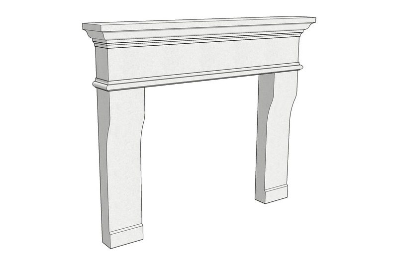 New French Cast Stone Fireplace